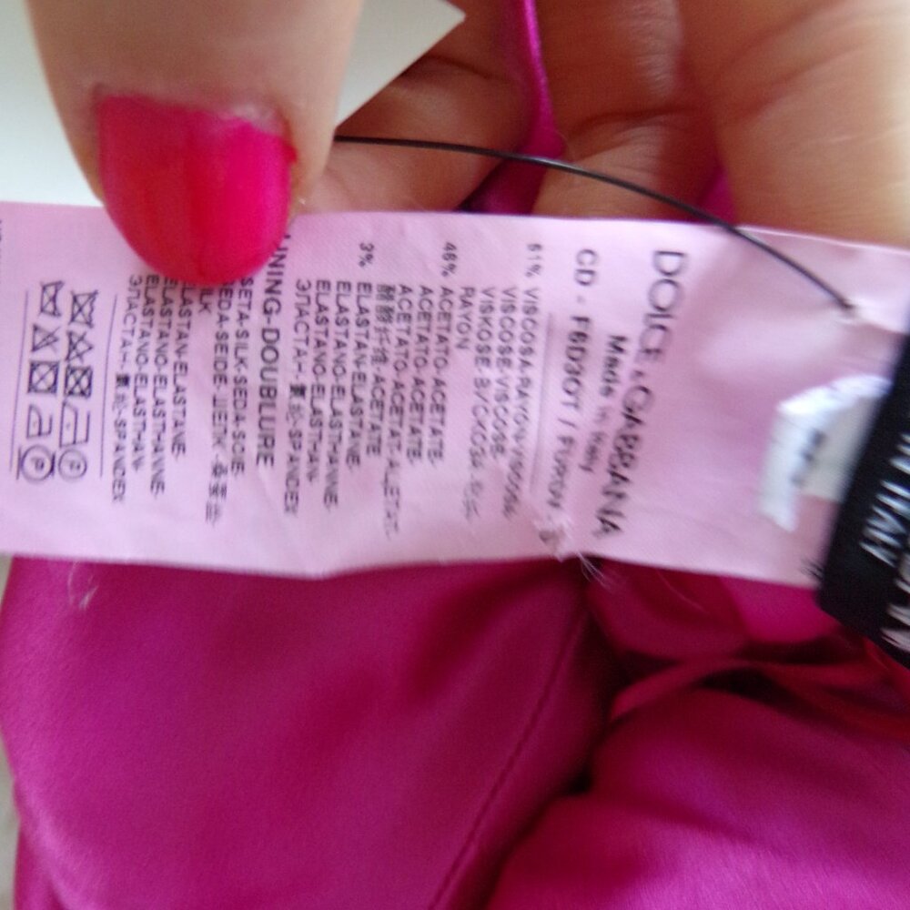 NWOT Dolce and Gabbana pink long sleeve barbie mini dress 40/S - Picture 10 of 12
